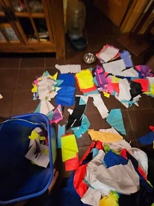 4+ lbs OF LIGHT GORTEX SCRAPS SOME LARGER PIECES, CUT PIECES FOR RAIN COATS - Picture 1 of 9