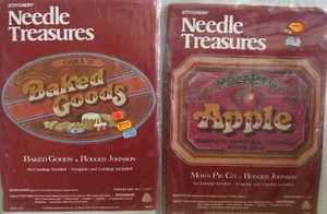 Vtg Needle Treasures Baked Goods Moms Apple Pie Kit Set Lot Wool Crewel Yarn New - Picture 1 of 6