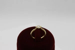 Niessing Solitär Ring 14k Gelbgold 1 Brillant ca. 0,25ct. Gr. 50 ca. 2,18g - Picture 1 of 5