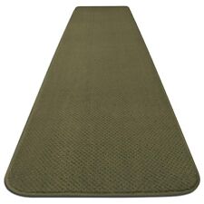 4 FT X 27 in Skid-resist Carpet Runner Olive Green Hall Rug Floor Mat