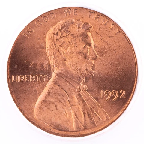ERROR 1992 Lincoln Cent ANACS MS65 Red Clashed Dies Certified 1c Memorial Cover