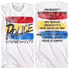 Sting & The Police T-Shirt Synchronicity Album Track List Men Rock Concert Merch
