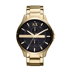 Orologio Uomo ARMANI EXCHANGE HAMPTON AX2122 Bracciale Acciaio Gold Nero - Foto 1 di 3