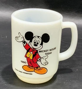 Vtg Mickey Mouse Today 1980 Coffee Cup Mug Anchor Hocking Pepsi Collector Series - Picture 1 of 2