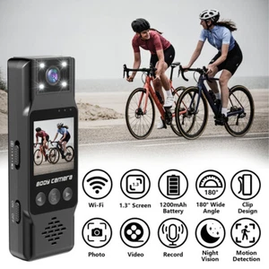 1080P Audio Video DVR IR Night Cam WIFI HD Camcorder Mini Police Body Camera NEW - Picture 1 of 26