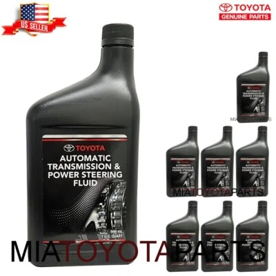 8 Qts Genuine Toyota Automatic Transmission Power Steering Fluid 00718-ATF00 ATF - Imagem 1 de 4