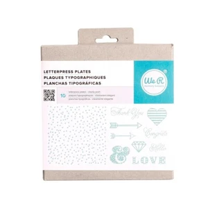 NEW We R Memory Keepers "Clearly Posh" Letterpress Plates Printmaking Set - Picture 1 of 4