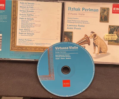 Itzhak Perlman Virtuoso Violin CD Lawrence Foster Andre Previn - Image 1 of 2