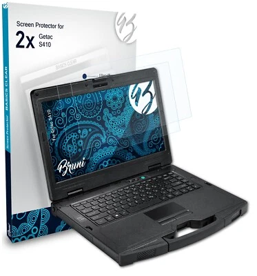 Bruni 2x Proteggi Schermo per Getac S410 Pellicola Protettiva Protettore Schermo - Immagine 1 di 4