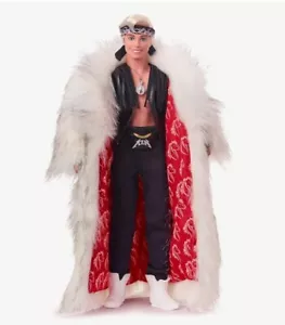 Ken Doll Mojo Dojo Faux Fur Coat Black Fringe Vest Barbie Factory Sealed - Picture 1 of 10