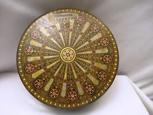 Vintage Britannia Biscuits Advertising Tin Litho Confectionery Floral Design "2 - Picture 1 of 8