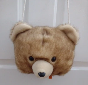 Forster Stofftiere Bear Head Plush Hand Warmer Muff Kids Size Made in Germany - Picture 1 of 11