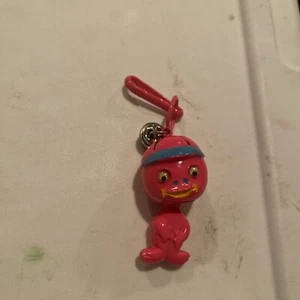 Rare Vintage 1980s Plastic Bell Charm Pink Seal For Charm Necklace - Picture 1 of 1