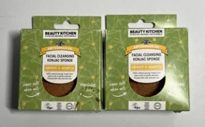 2x Beauty Kitchen Abyssinian Oil Facial Cleansing Konjac Sponge - Picture 1 of 2