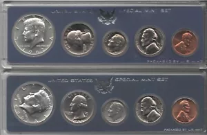 1966 1967 Silver Kennedy Half Special 5 coin Mint Sets sealed Two sets Free Ship - Picture 1 of 2