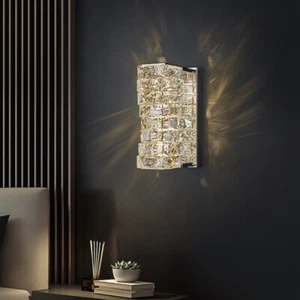 Bedroom Wall Light Crystal Home Wall Lamp Indoor Wall Lights Hallway Wall Sconce - Picture 1 of 11
