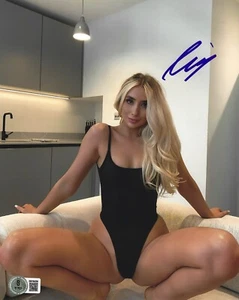 Lily Phillips Signed 8x10 Photo Sexy Adult Star Model Autograph Beckett Witness - Picture 1 of 2