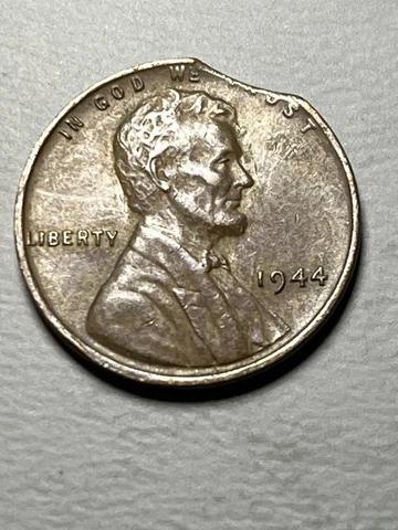 1944 LINCOLN WHEAT PENNY WITH CLIPPED PLANCHET ERROR Cover