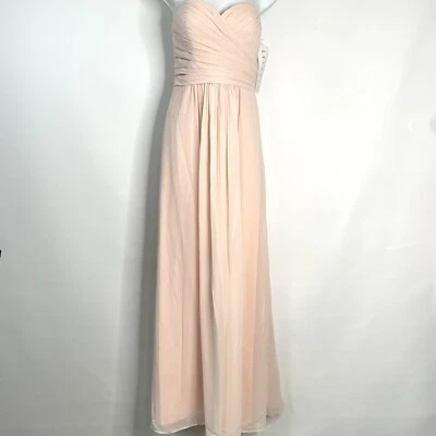 Vestido de Dama de honor Bill Levkoff Rosa Baile de graduación Formal Largo Completo Talla 10 Muestra Foto 1 de 4