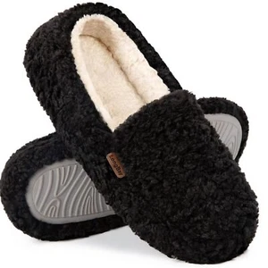 Women's Fuzzy Memory Foam Slippers Warm Cozy Shearling House Slippers for Lad... - Picture 1 of 6