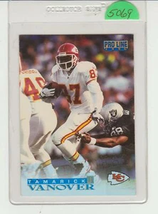 1996 PRO LINE   TAMARICK VANOVER   #162   KANSAS CITY CHIEFS  FOOTBALL CARD - Picture 1 of 2