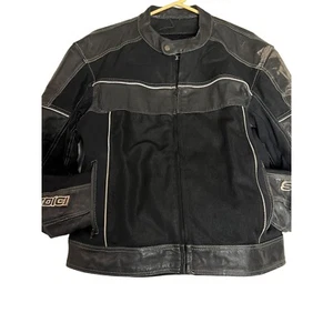 Sedici F16 Men's Black Leather & Mesh Motorcycle Jacket Size 42 US 52 EUR - Picture 1 of 18