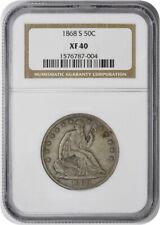 1868-S Liberty Seated Half Dollar EF40 NGC