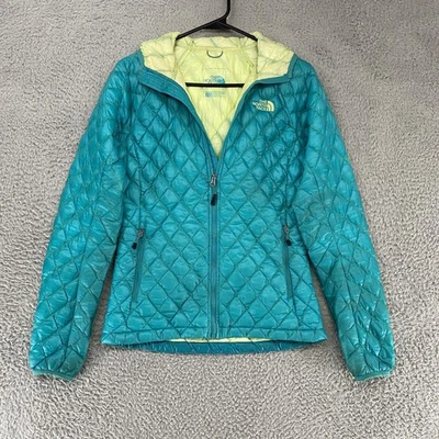 Chaqueta North Face Thermoball para mujer XS azul con capucha acolchada ligera con capucha Foto 1 de 4