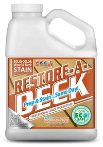 Restore-A-Deck Solid Color Stain for Decks & Exterior Wood (1 Gallon, Classic... - Picture 1 of 5