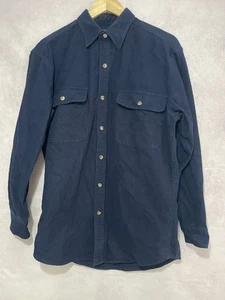 Guide Series Camicia Uomo Bottone Manica Lunga 100% Cotone Spessore Navy Taglia S #553 - Foto 1 di 6