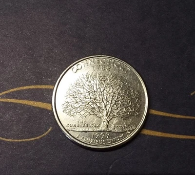 1999 P Connecticut State Quarter Rare Great Condition - Image 1 of 2