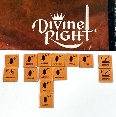 Vintage 1979 TSR - Divine Right SHUCASSAM Complete Unit Counter Replacement Set - Image 1 of 4