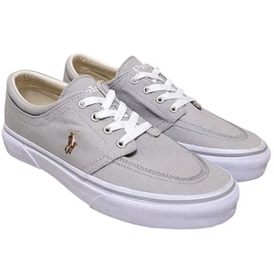 Polo Ralph Lauren Men Faxon X Low Top Sneakers Size US 7M Light Grey Fabric - Picture 1 of 5