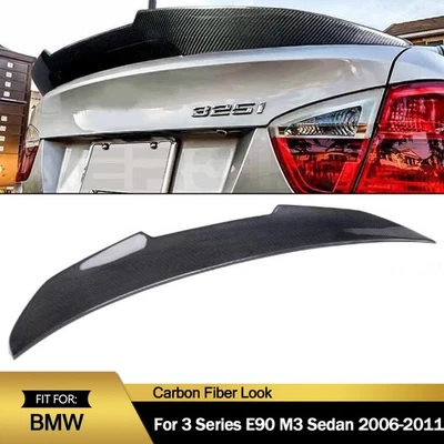 CARBON FIBER PSM STYLE REAR SPOILER TRUNK LIP FOR BMW E90 M3 328I 335I 2006-2011 Foto 1 de 4