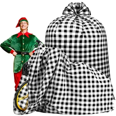 2 шт. 80 x 60 дюймов подарочные пакеты для велосипеда Jumbo рождественские очень большие велосипедные пластиковые G... - Изображение 1 из 4