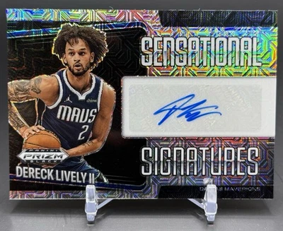 2024-25 Panini Prizm Black Dereck Lively II Sensational Signatures Mojo Auto /25 - Image 1 of 3