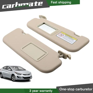 For 2011 2012-2015 Hyundai Elantra Pair Beige Car Sun Visor Right + Left Side - Picture 1 of 8