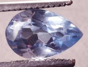 7,20 cts. Natürlicher hellblauer Aquamarin Birnenform zertifizierter Edelstein - Bild 1 von 4