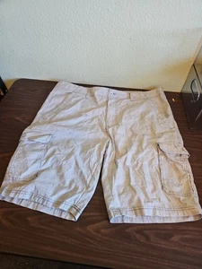 WEARFIRST Cargo Shorts, Herren 40, Khaki Kariert Outdoor Y2k Streetwear Grunge Spot - Bild 1 von 4