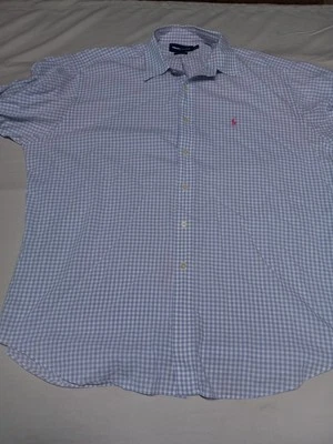 Camisa Ralph Lauren Golf Tilden Lavanda Blanca Rayas Abotonada Talla XL Foto 1 de 4