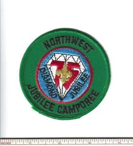 SCOUT BSA 1985 DIAMOND JUBILEE INDIANHEAD CNCL NORTHWEST CAMPOREE DJ 75TH PATCH - Picture 1 of 1