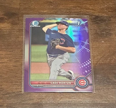 2022 Bowman Chrome Cade Horton Purple Refractor 140/250 - Image 1 of 3