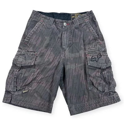 Fox Racing Men's Camo Cargo Shorts VTG Size 30 Green Black Camouflage Y2K Baggy - Image 1 of 4