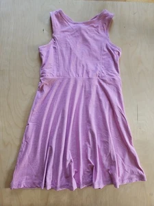 NWT HANNA ANDERSSON ACTIVE UV CROSSBACK SLEEVELESS SKATER DRESS 150 12 PINK $48 - Picture 1 of 5