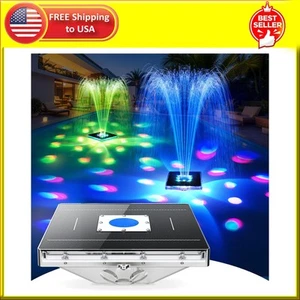 Solar Pool Fountain with Light Show, 2025 Upgraded Large Solar Pool Water Founta - Picture 1 of 8