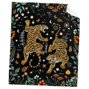 Tiger Throw Blanket, Tiger Gifts for Boys Girls Adults, Animal Throw, Plush - Picture 1 of 8