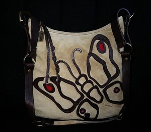 COACH SOHO CROSSBODY BUTTERFLY SUEDE DUFFLE MESSENGER SLING PURSE BAG WOW! RARE - Picture 1 of 1
