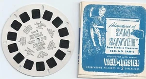 SAM-2 Adventures of Sam Sawyer Sam Finds a Treasure 1950 View-master Reel & Book - Picture 1 of 1
