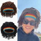 Hip-hop Wig Braid Hat Black/Brown Men Wig Fashion Reggae Dreadlocks Wig  Bar
