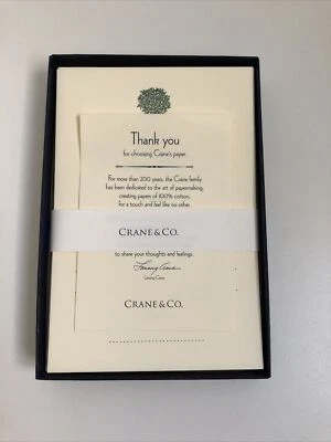 Crane & Co 100 % algodón marca de agua nuevo motivo de hogar 10 hojas/sobres Foto 1 de 4